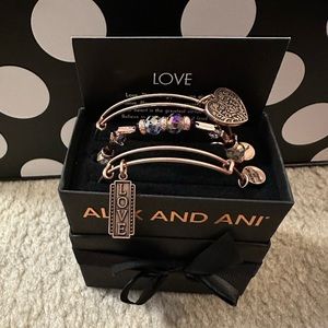 Alex and Ani Love set of 3
